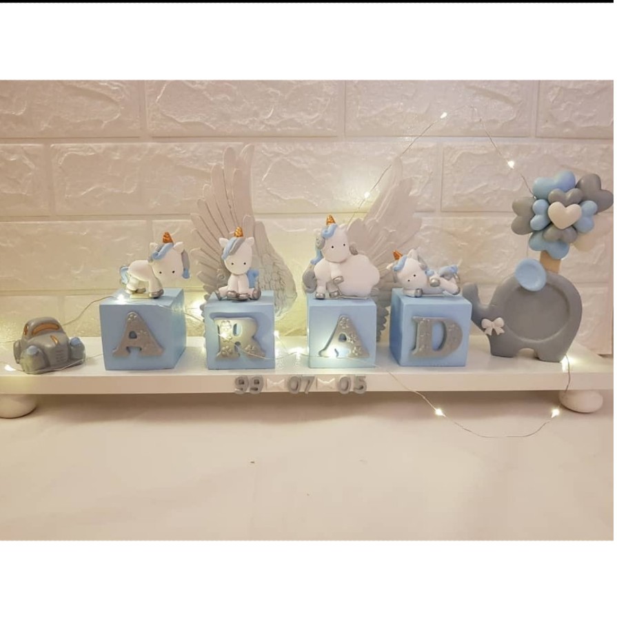 استند اسم مکعبی یونیکورن کد5.هراسم ورنگی به دلخواه شما