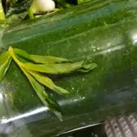 دلال ماست با سبزی های محلی و تازه وسیر 