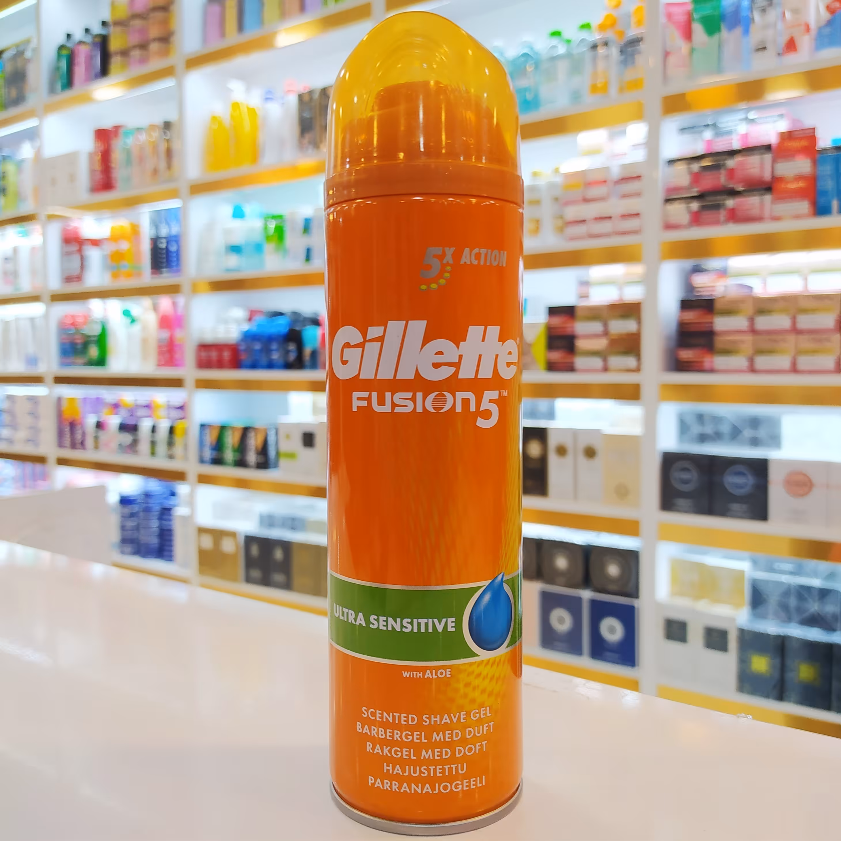 ژل اصلاح فیوژن ژیلت مناسب پوست صورت حساس gillete fusion 5 حجم 200 میل