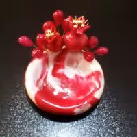 یلداجای شمع وارمر(پک دوتایی )جنس خمیر ایتالیایی، دانه انار پلاستیک قابل شستشوی دستی(ارسال رایگان)