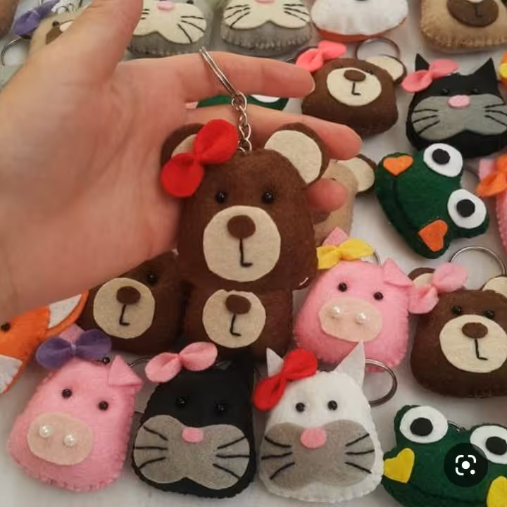 جاکلیدی نمدی درطرح حیوانات 