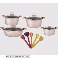 سرویس 13 پارچه تابه و قابلمه کف سرامیک یونیک مدل UN-8791