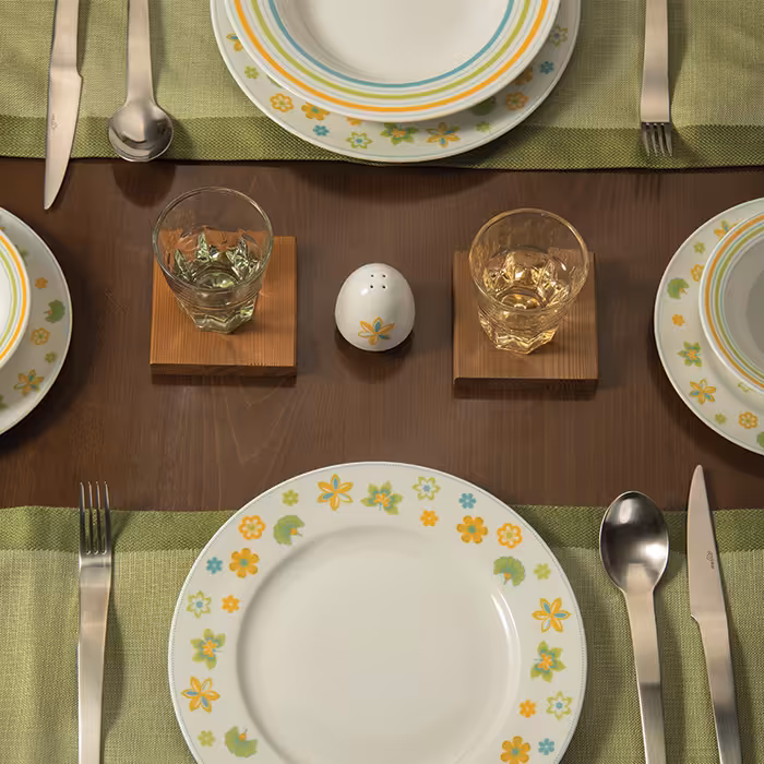 سرویس غذاخوری 28 پارچه مدل مایورکا 6 نفره چینی زرین سری ایتالیا اف درجه عالی