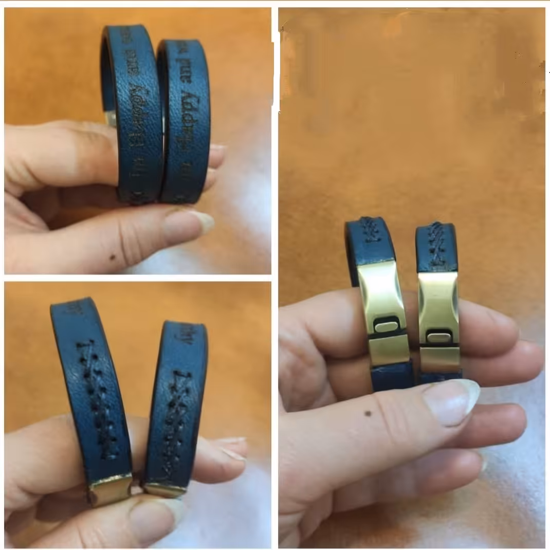 دستبند چرم طبیعی