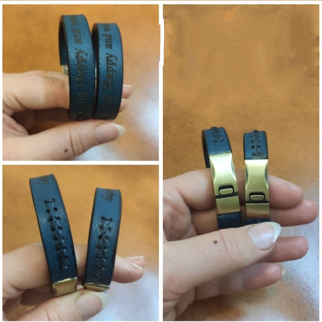 دستبند چرم طبیعی