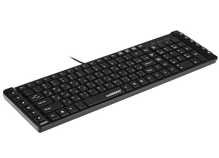 کیبورد USB گرین مدل GK301Green GK-301 Ultra-Slim Multimedia Keyboard