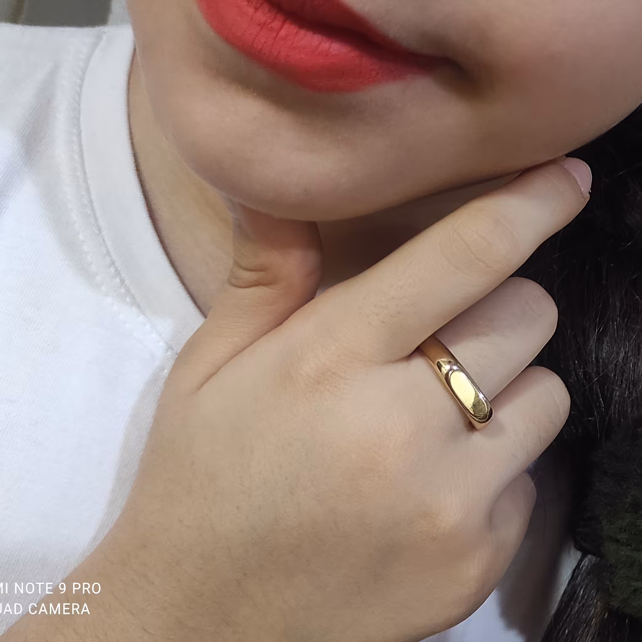 انگشتر  رنگ ثابت طلایی 