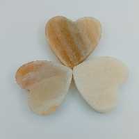 صابون سنگ نمک قلبی، سنگ داغ، سنگ نمک ماساژ، دکوری قلبی 3 عددی