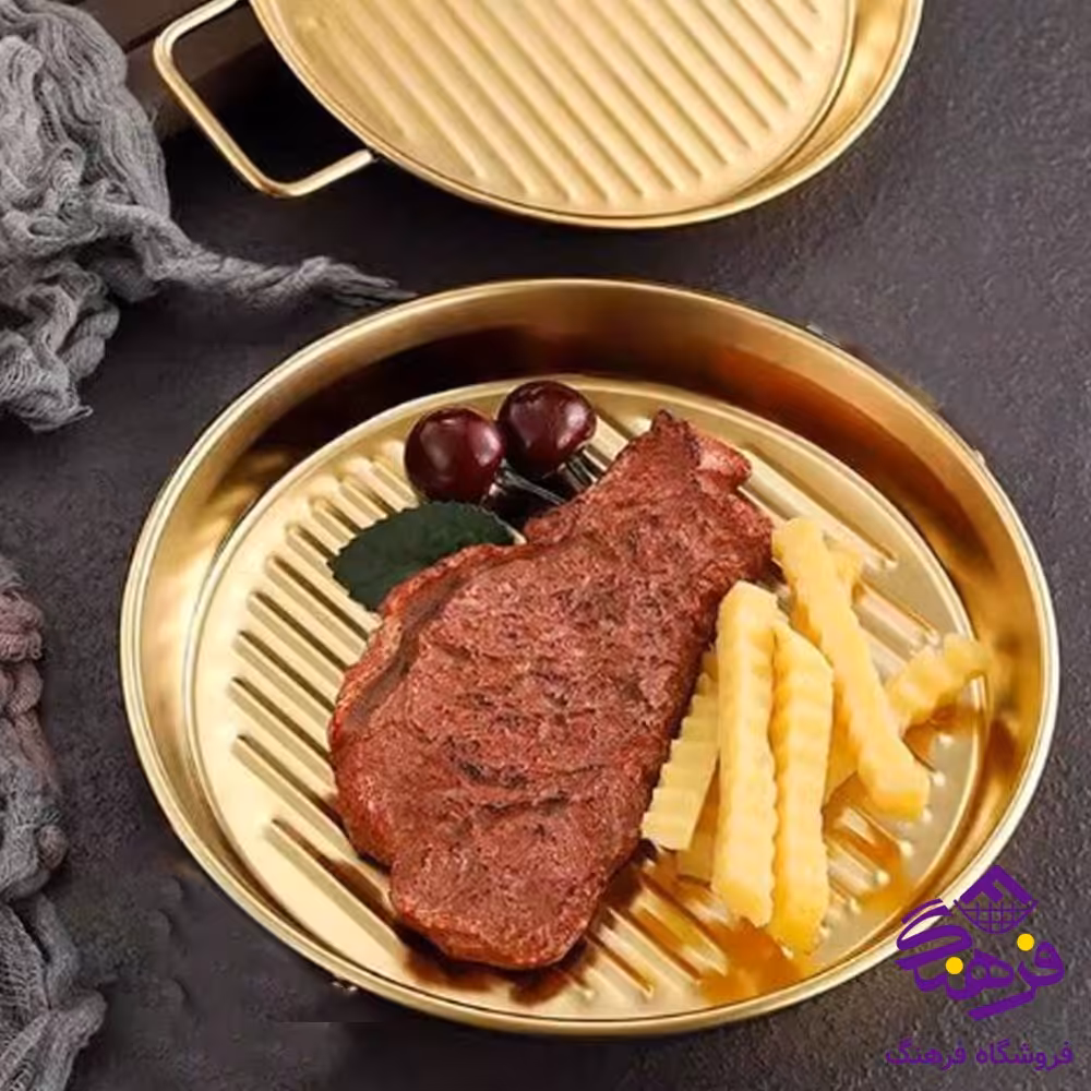 سيني سرو بيضي طلايي 38