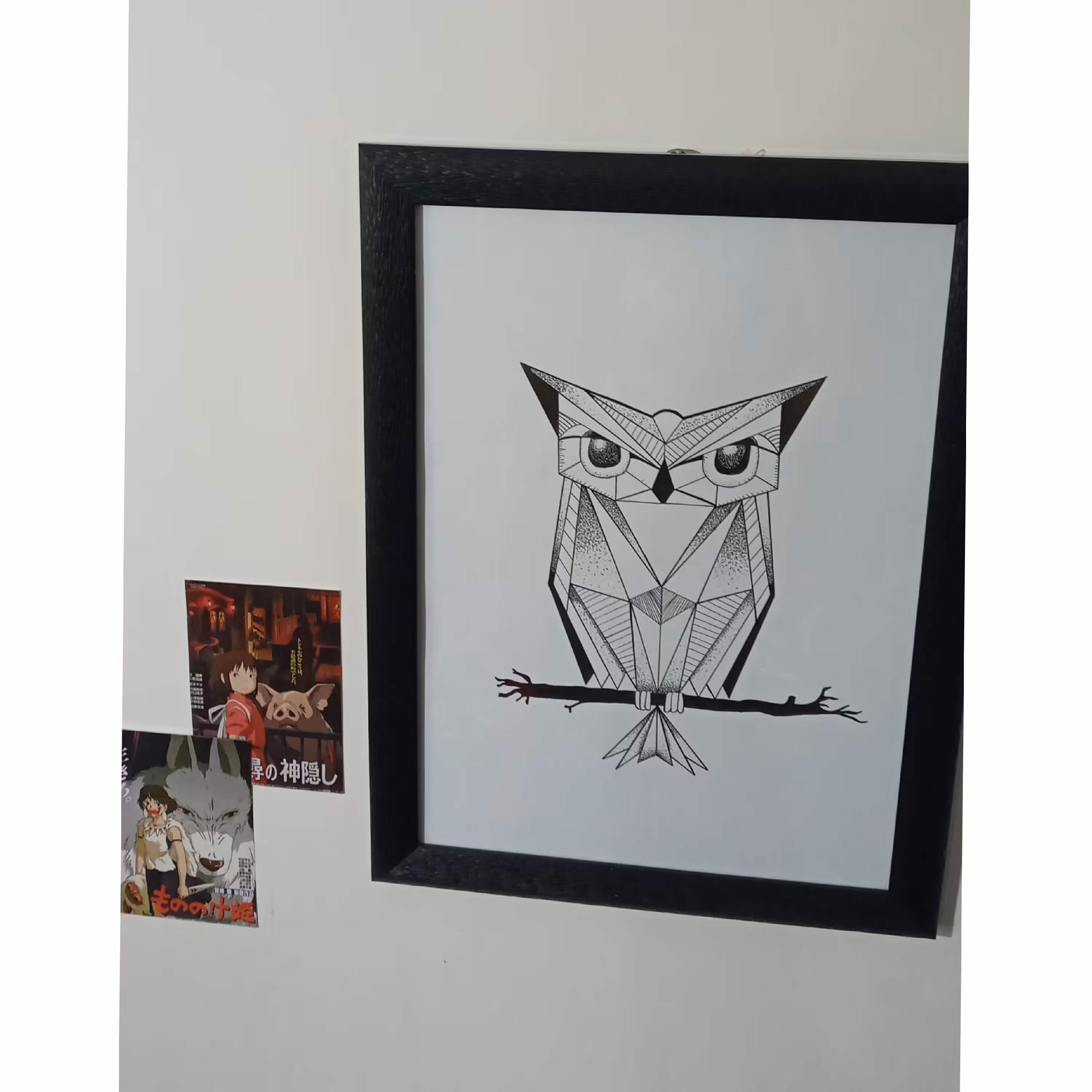 تابلو نقاشی با راپید طرح جغد سایز 40 در 30