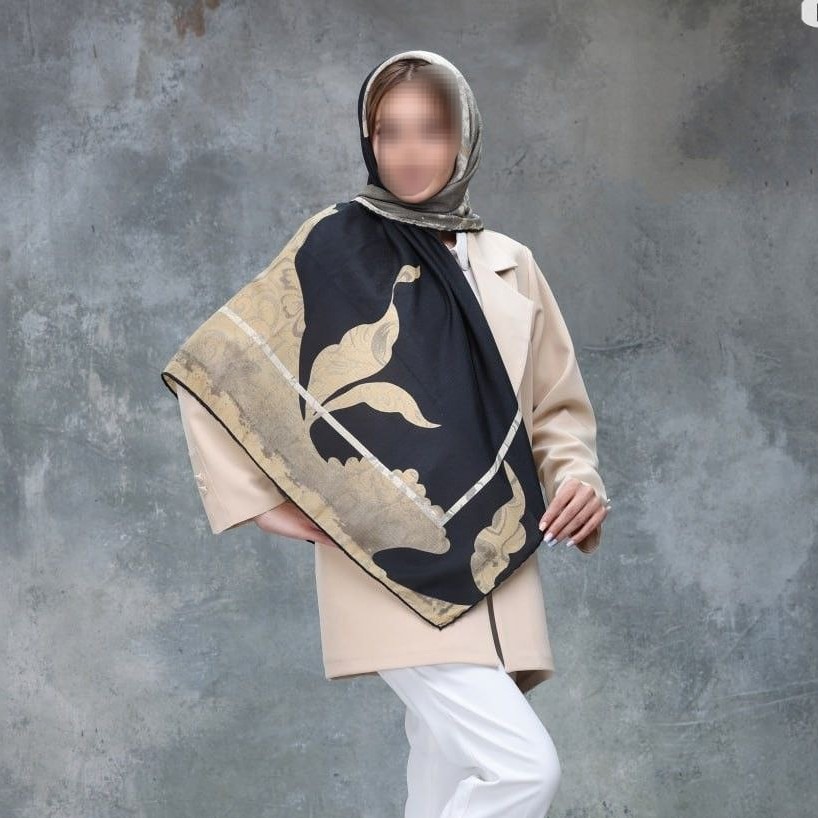 روسری نخی قواره 120 دستدوز
