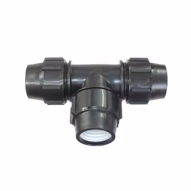 سه راه مساوی پلی اتیلن 75-2.5 اینچ پیچی