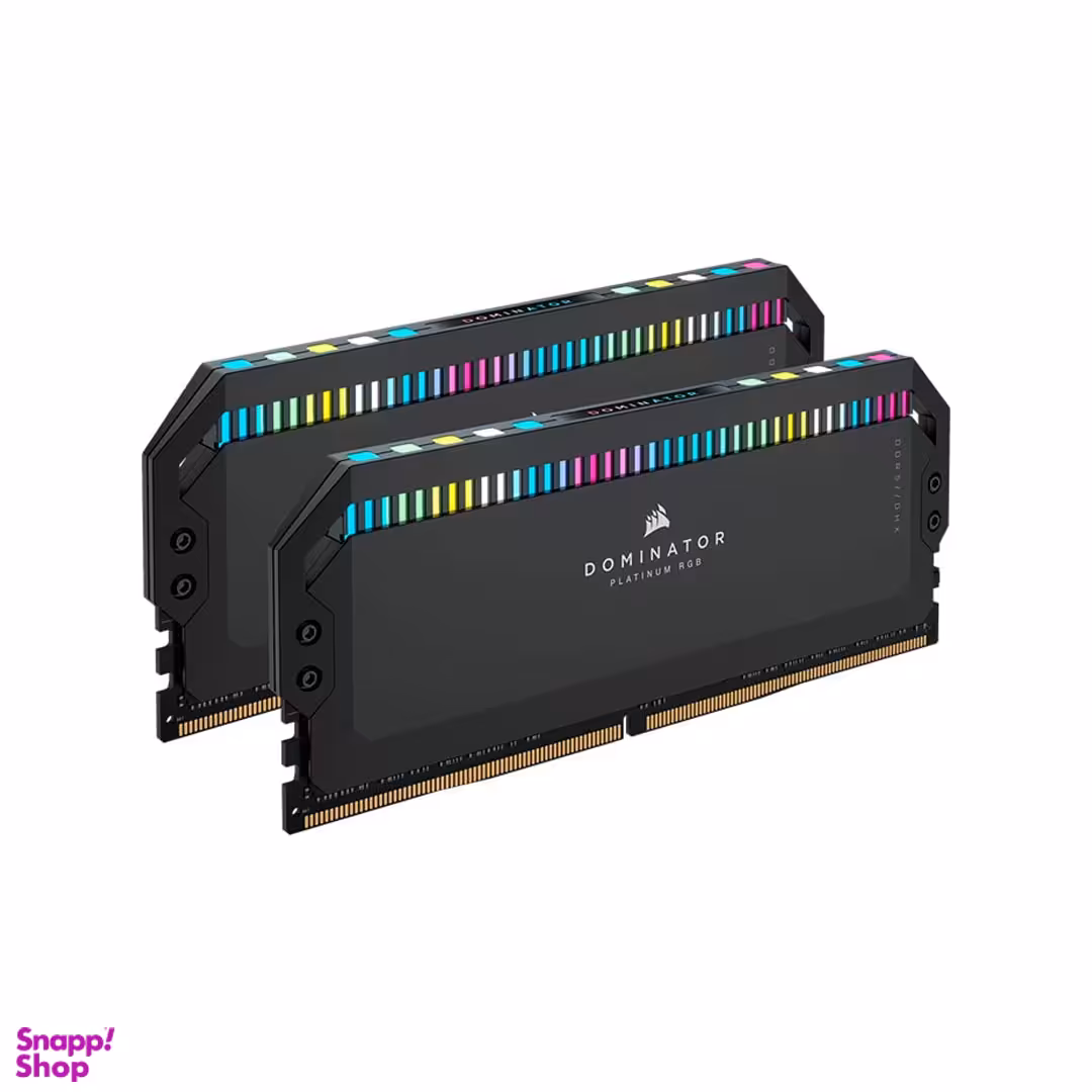 رم دسکتاپ کورسیر مدل Dominator Platinum RGB DDR5 5200MHz For AMD ظرفیت 32 گیگابایت