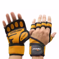 دستکش و محافظ کف دست بدنسازی ماراتن مدل SuperGrip -402M1290 خردلی