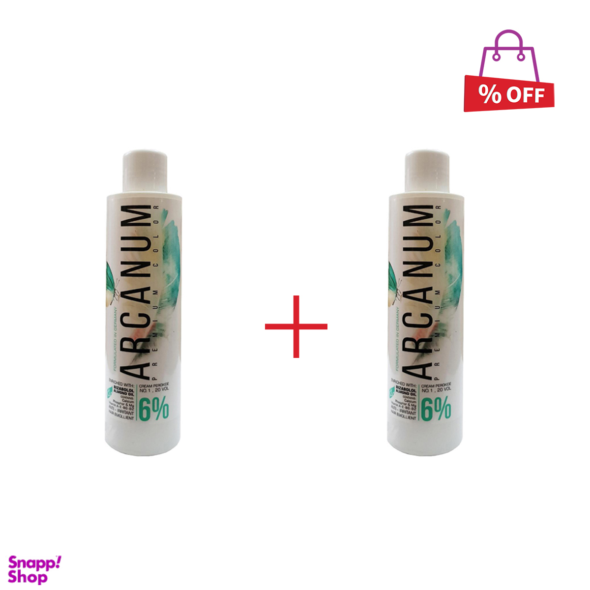 کرم اکسیدان آرکانوم (Arcanum) مدل Premium Color شش درصدی شماره 1 حجم 180 میلی لیتر مجموعه 2 عددی