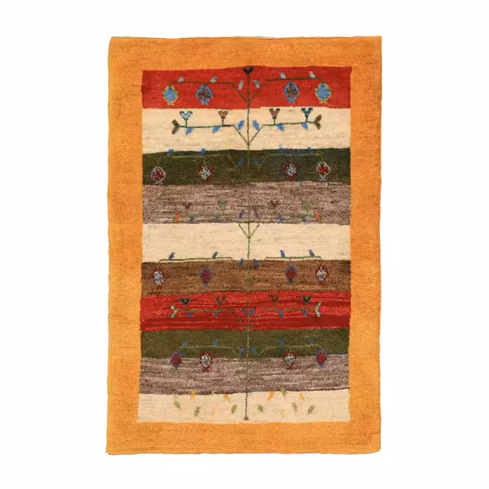 گبه دستباف یک متری طرح درخشان کد 4020108