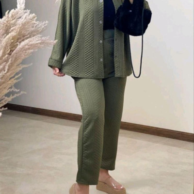 ست مانتو شلوار طرحدار 02146
