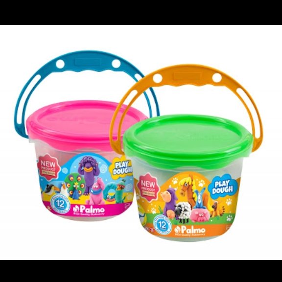 خمیربازی 12رنگ سطلی پالمو