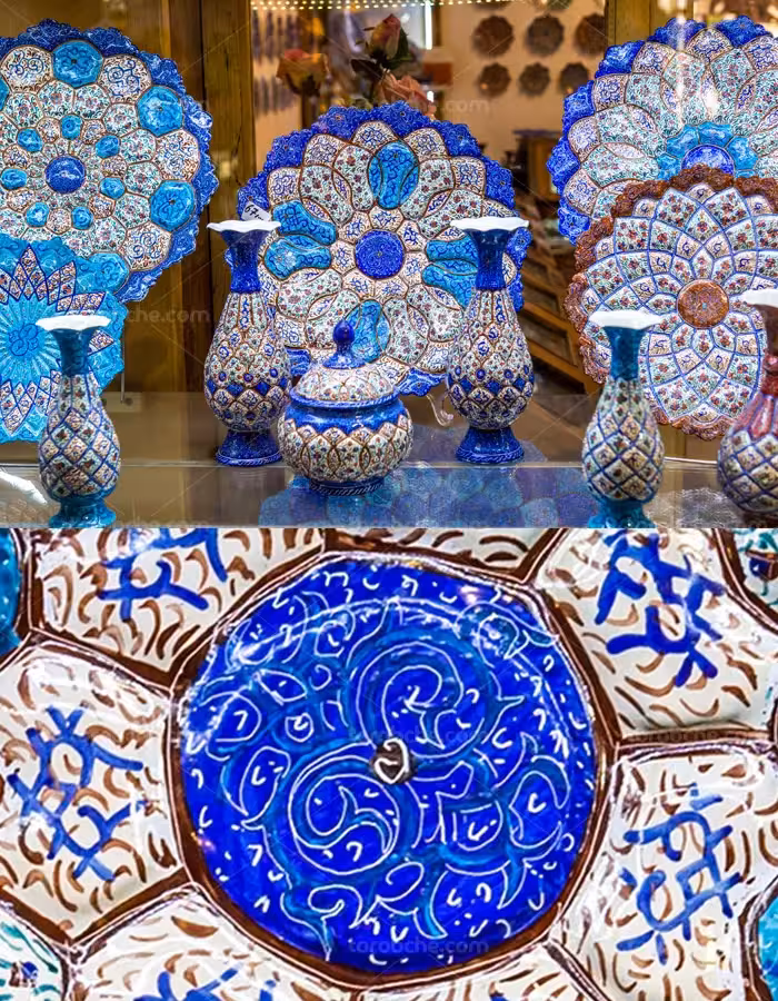 عکس با کیفیت صنایع دستی ایرانی مینا کاری - گرافیک با طعم تربچه