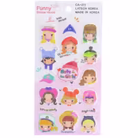 برچسب (استیکر) فانتزی کد CA-211 طرح دخترک FUNNY