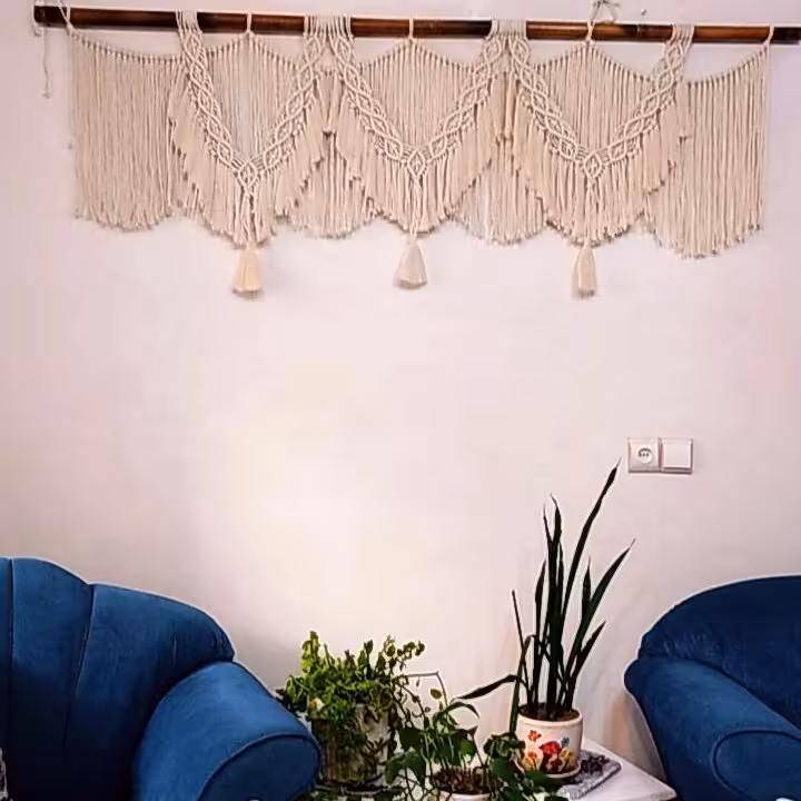 دیوارکوب مکرومه طاووس