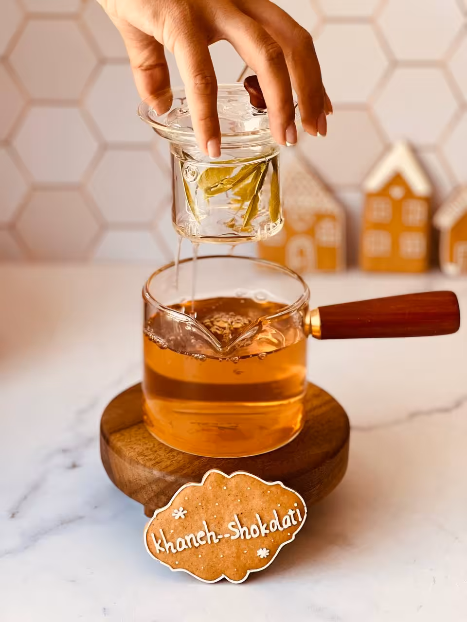 دمنوش پیرکس دسته چوبی کد00169