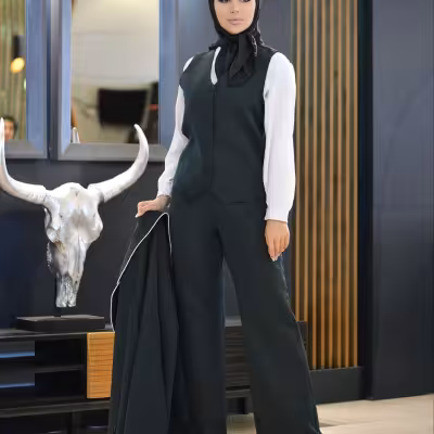 ست سه تیکه کت و شلوار و جلیقه مدل دالیا