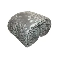 پتو گلبافت برجسته دونفره رنگ طوسی