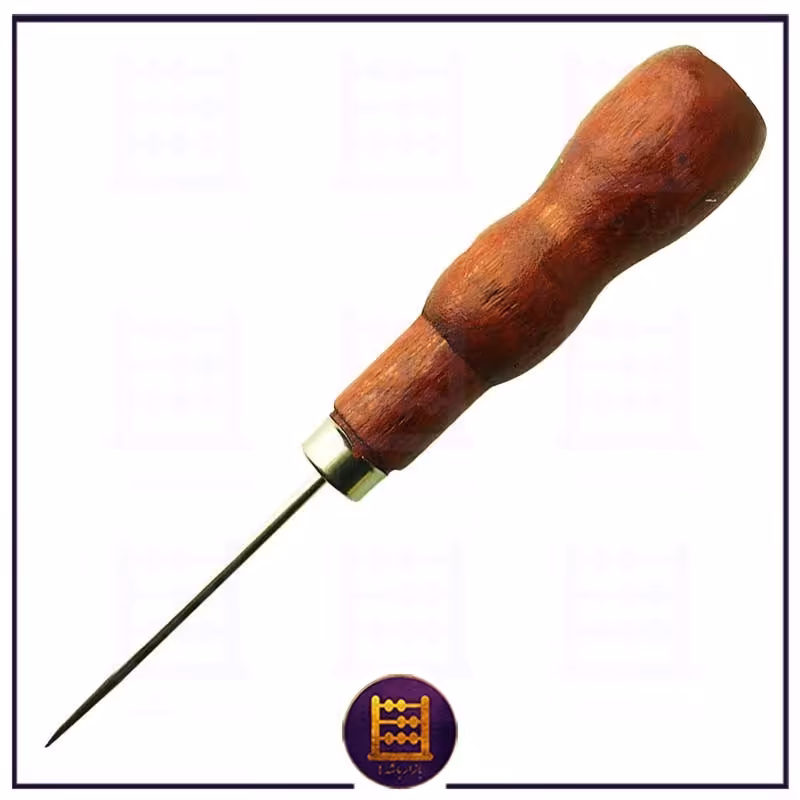 درفش دسته چوبی مدل سوزنی نوک فولادی کد D-Rwood
