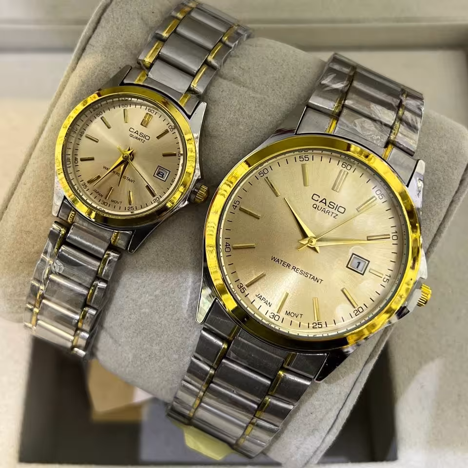 ست ساعت زنانه مردانه کاسیو casio طرح کلاسیک 