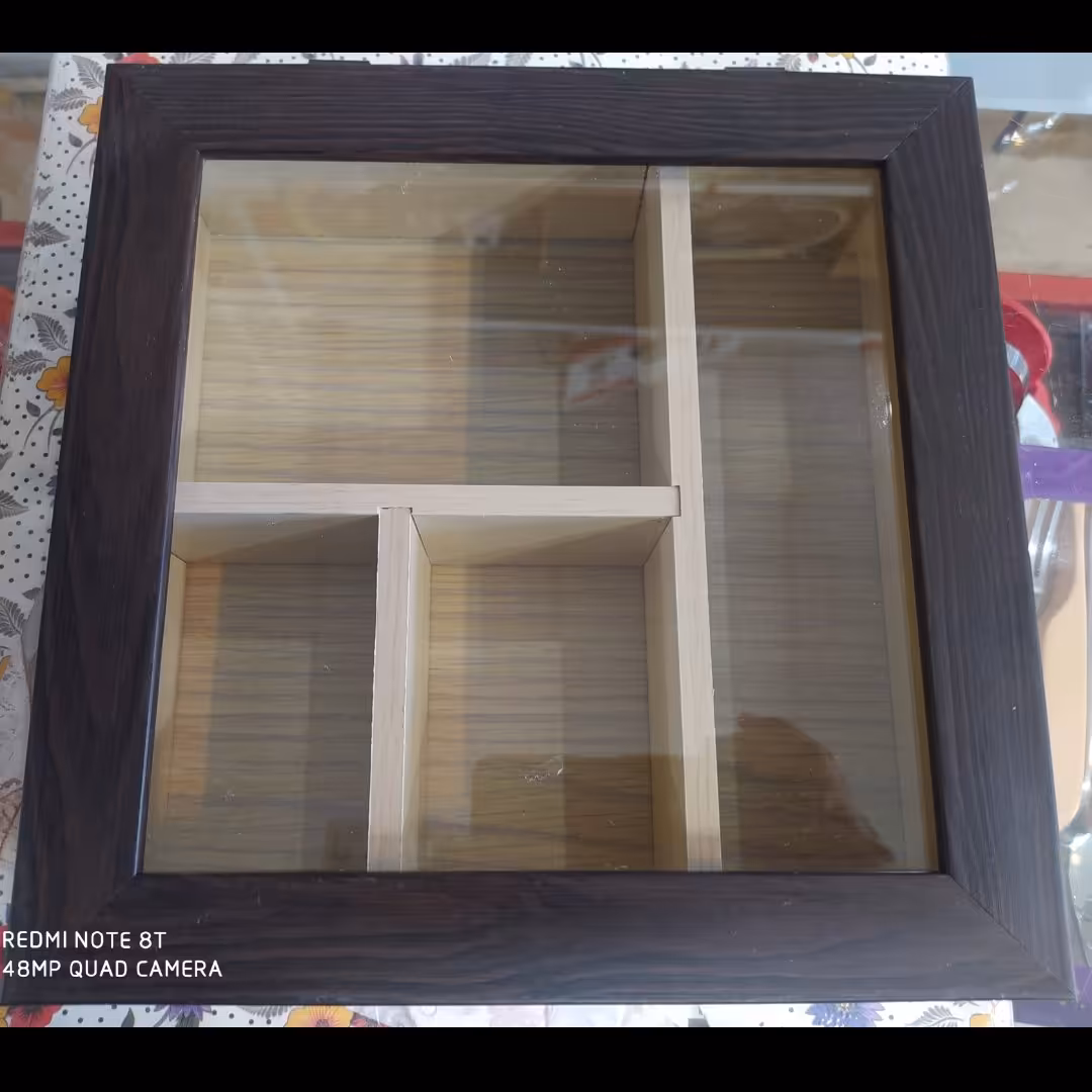 جعبه پذیرایی چوبی (تیبگ)4خانه مربع کیفیت عالی به همراه ارسال رایگان 