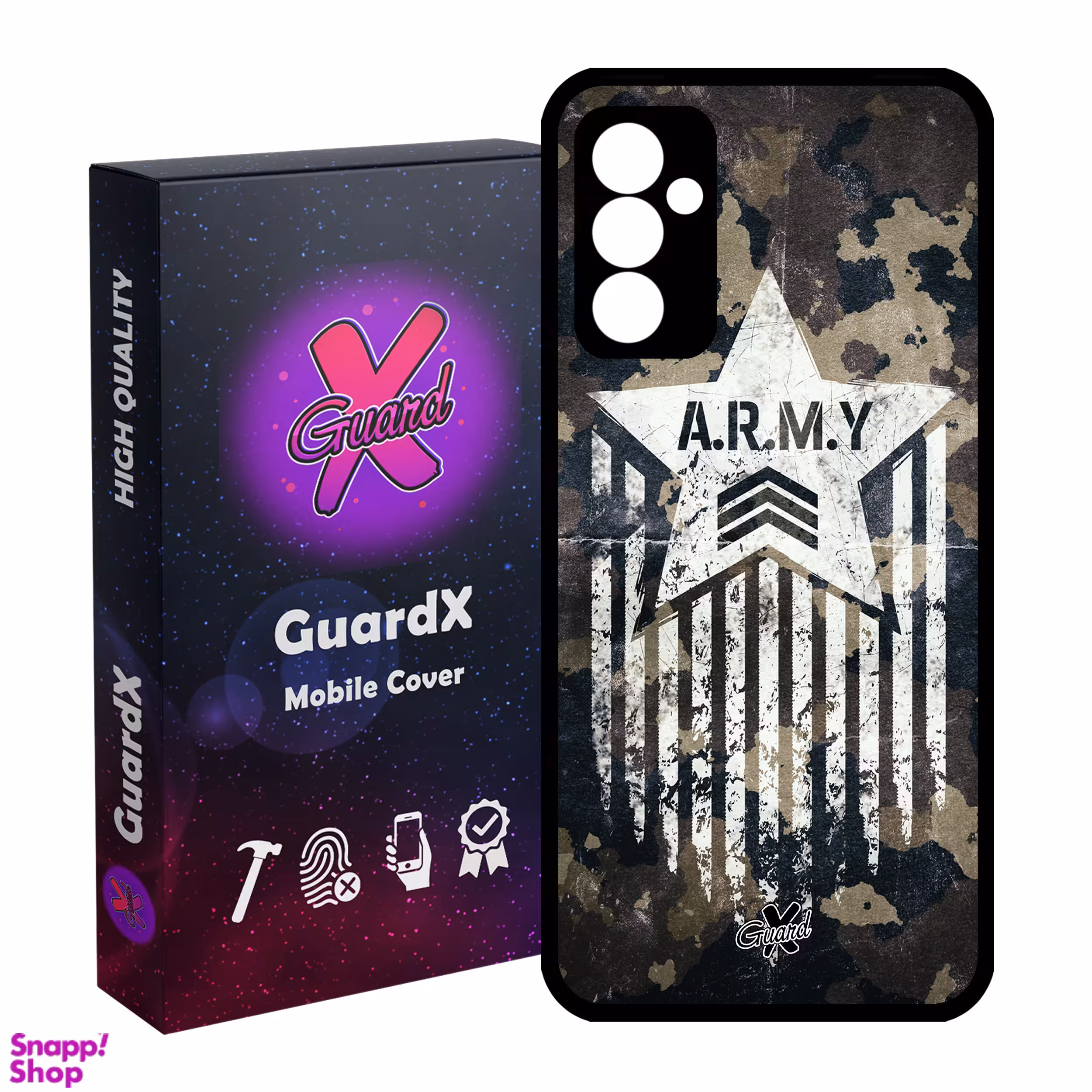 کاور گوشی موبایل گارد ایکس طرح Army مدل Glass10159 مناسب سامسونگ Galaxy A54 / A54 5G