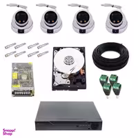 سیستم امنیتی 4 کانال 5 مگاپیکسل مدل RU-6108 مجموعه 20 عددی