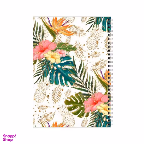 دفتر مشق 100 برگ بامبیلیپ طرح بک گراند گل و برگ انجیری کد 1906517