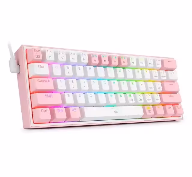 کیبورد ردراگون K617 FIZZ RGB White/Pink