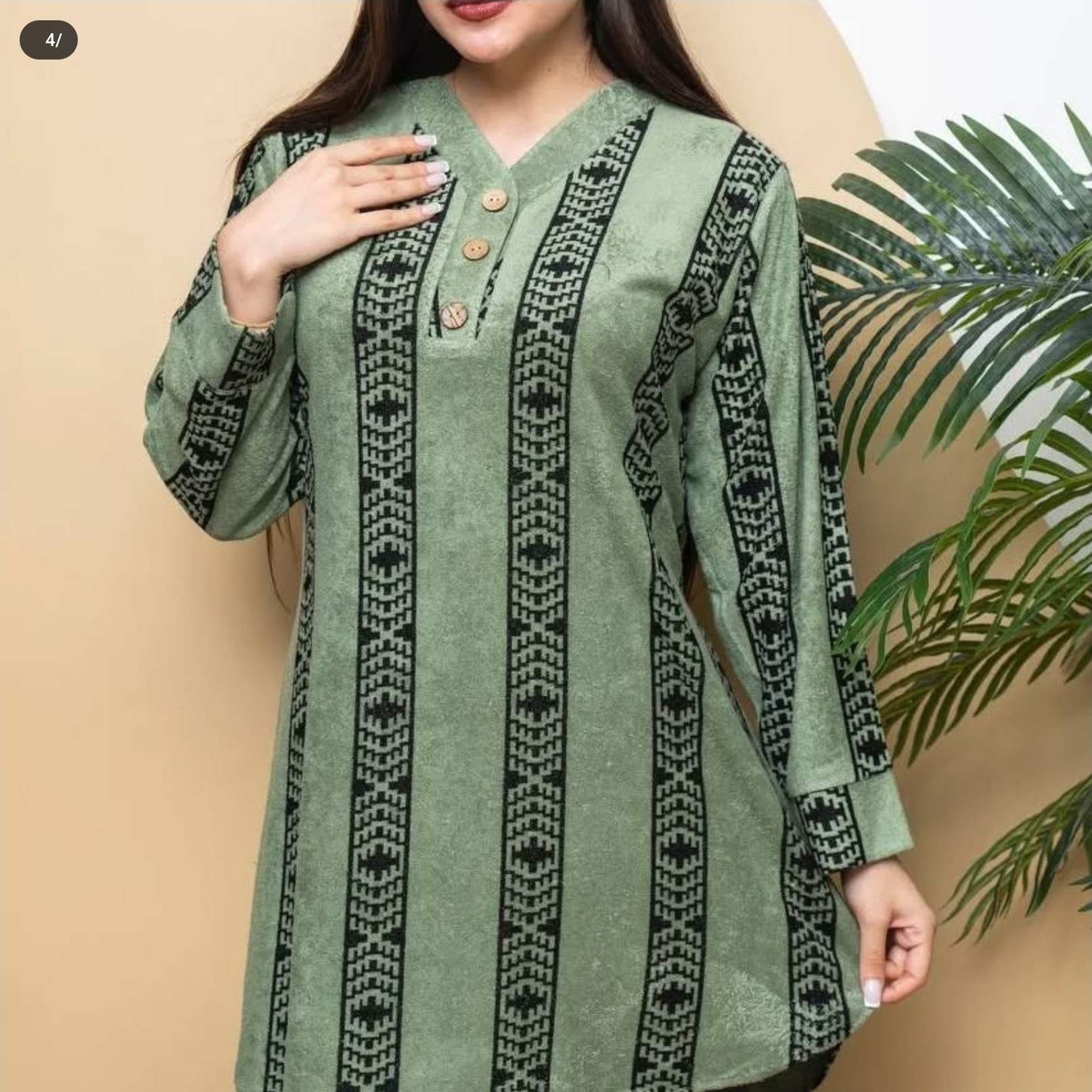 تونیک زنانه حوله ای پاییزی