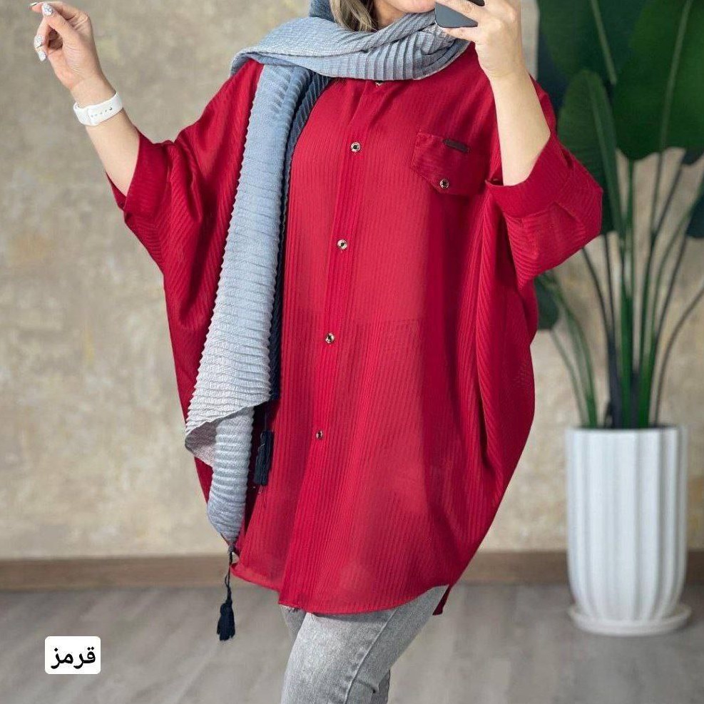 پانچ حریر میله ای پانچ زنانه دخترانه مانتو پانچ تابستانه