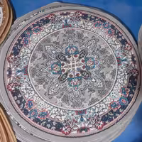 گلیم گردماشینی کاشان طرح هیوا(1در1)(هزینه ارسال باخریداروپس کرایه میباشد)