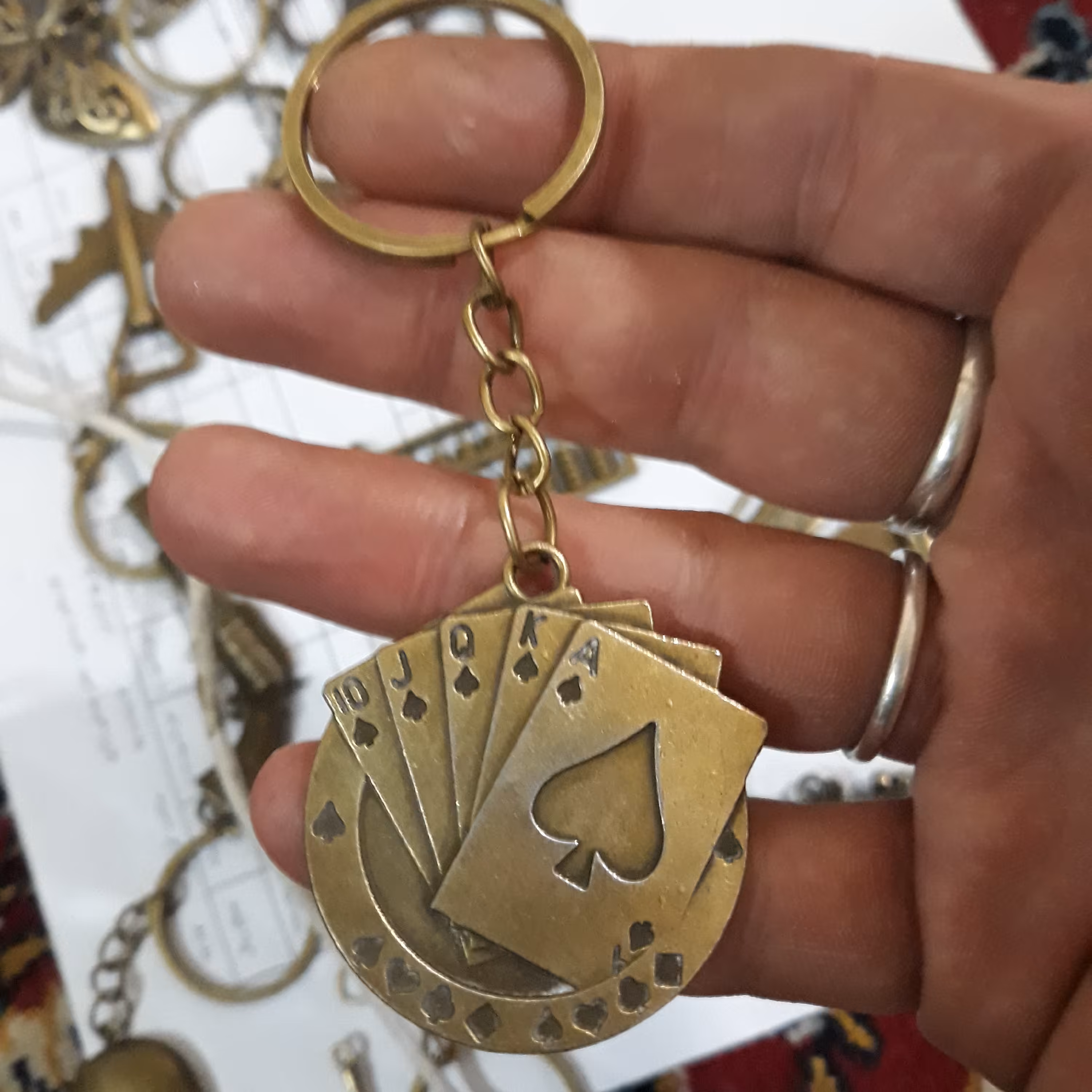 جاکلیدی جاسوئیچی اویز برنزی کلکسیونی طرح پاستور