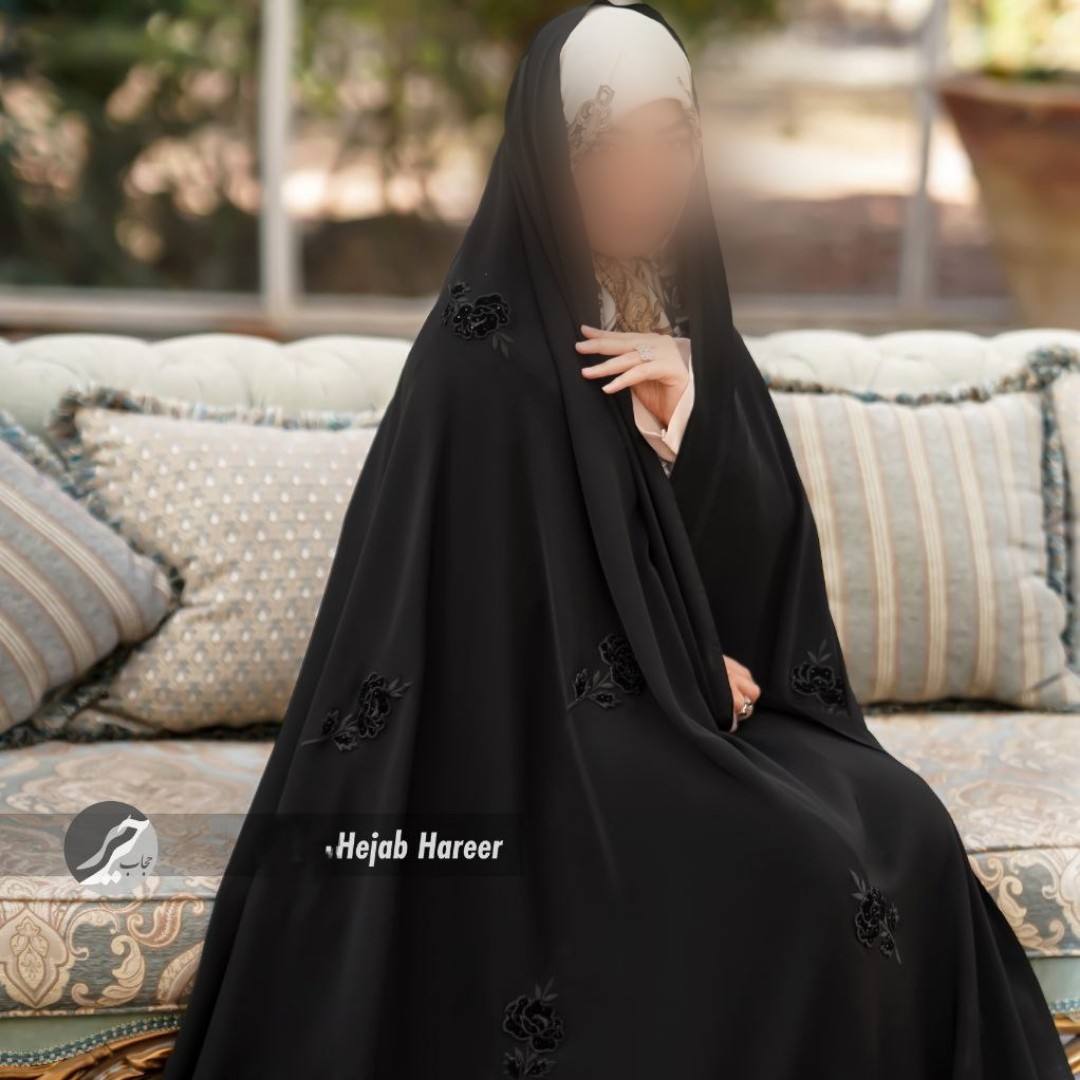 چادر مشکی سنتی گلدوزی شده کد 3234