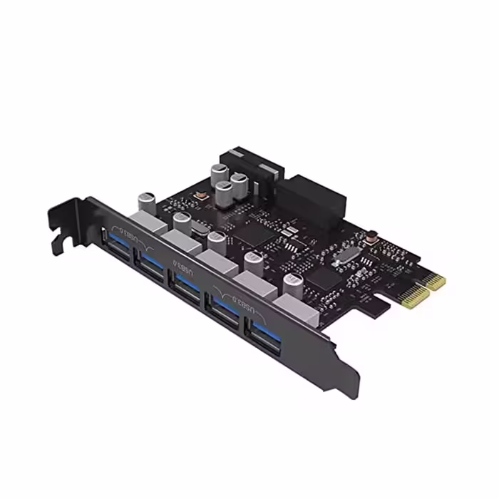 هاب 5 پورت PCI-E اوریکو مدل ORICO PVU3-5O2I-V1 5Port USB3.0 PCI-E Expansion Card