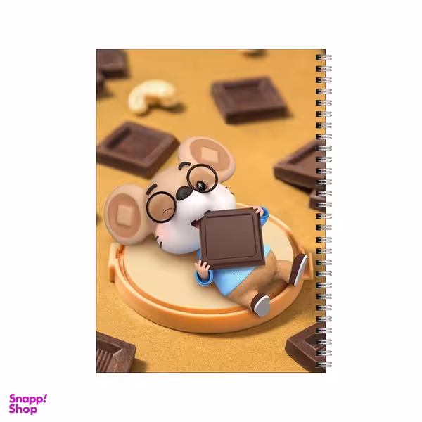 دفتر مشق 80 برگ بامبیلیپ طرح موش شکلات خور کد 7175781