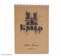 دفتر طراحی پیل سایز A5 – طرح Notre Dame