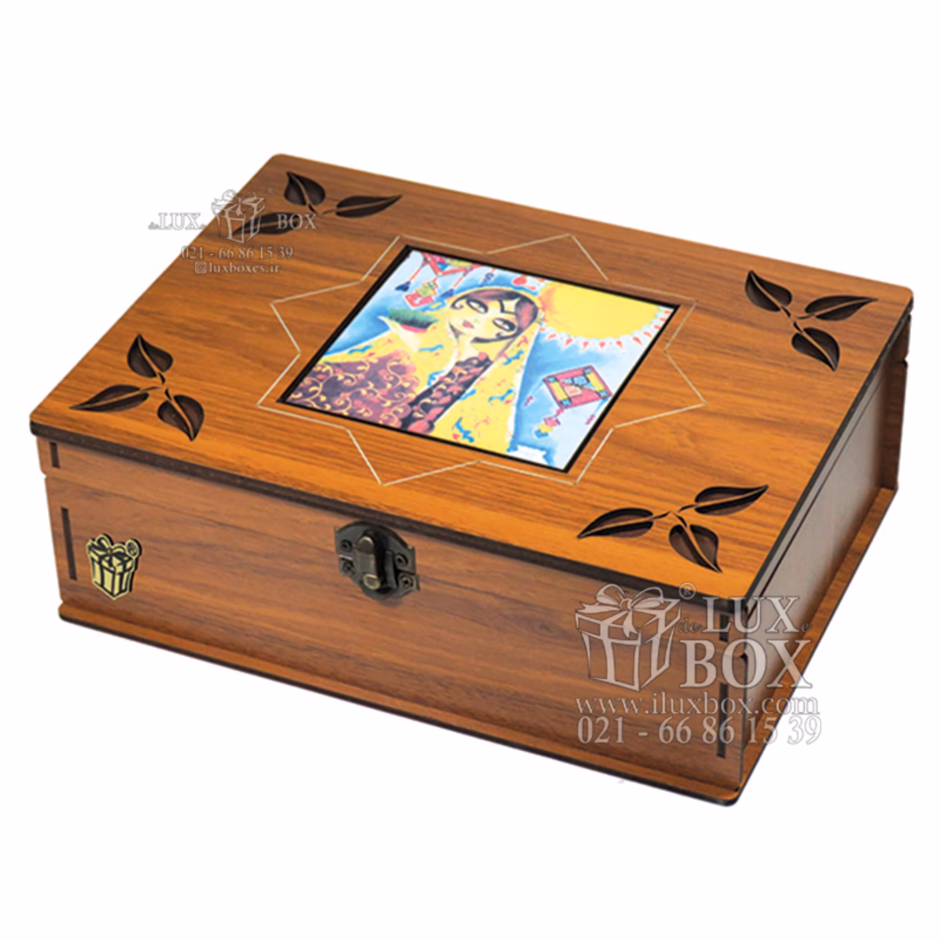 جعبه دمنوش جعبه پذیرایی جعبه چوبی لوکس باکس کد LB 1