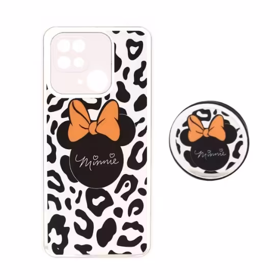 قاب گوشی طرح دار دور آینه پاپ سوکت دار برای Xiaomi Poco C40/ Redmi 10c طرح 131