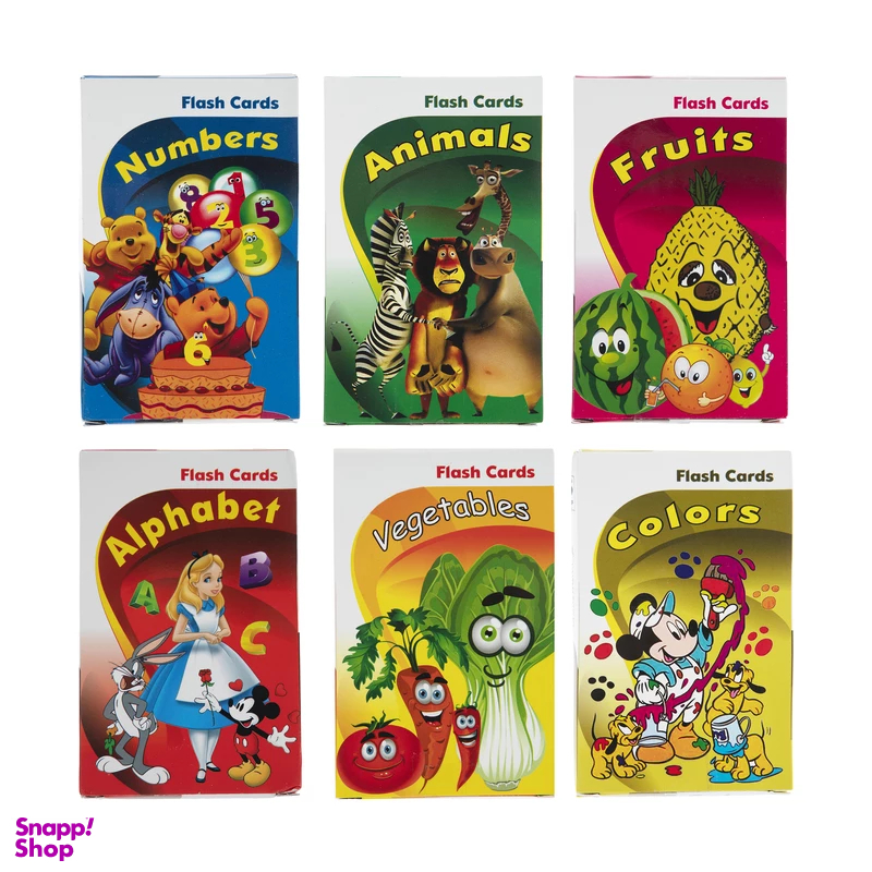 فلش کارت آموزش زبان انگلیسی اثر خاطره قرنی انتشارات زبان پژوه مجموعه 6 عددی