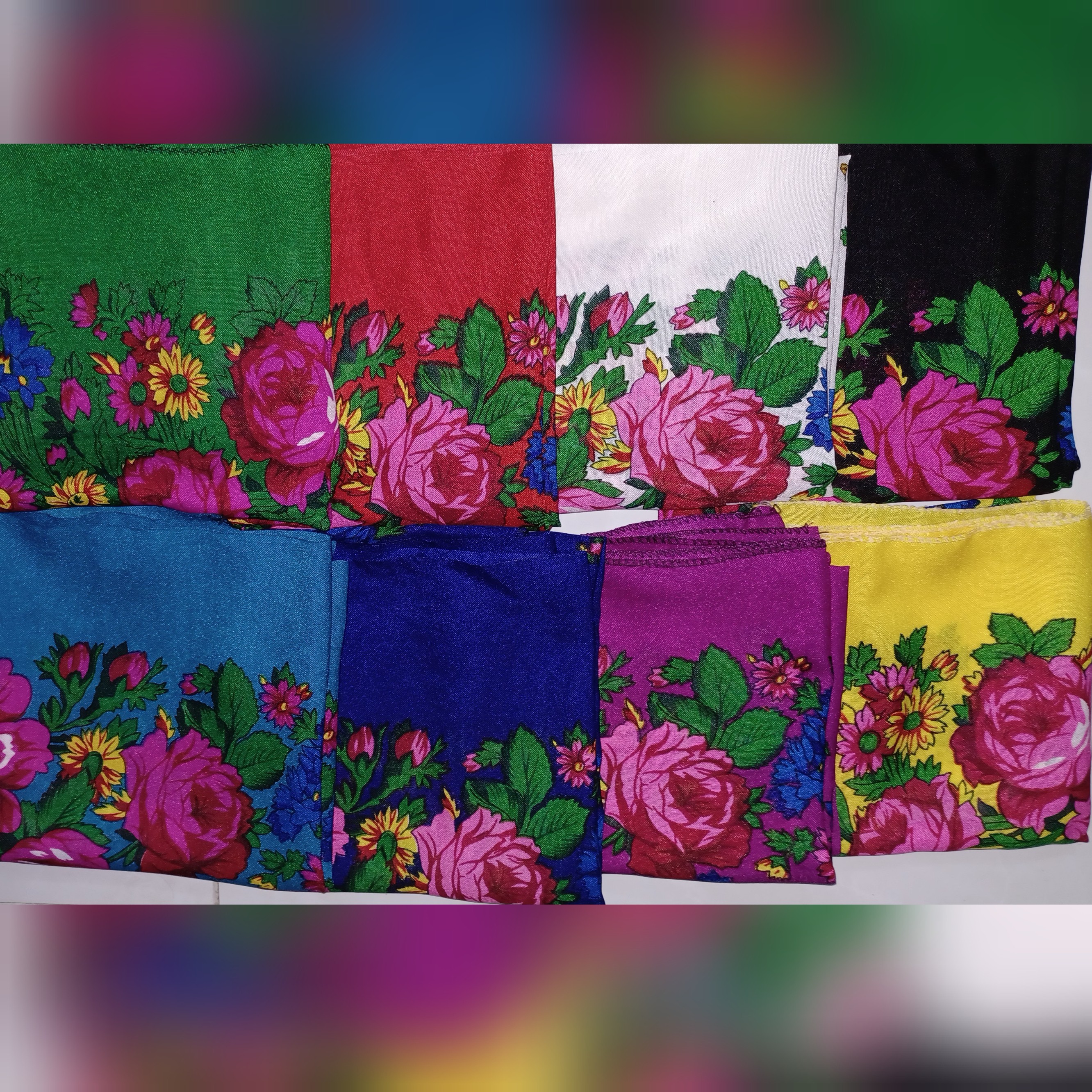 روسری مینی اسکارف ترکمن نخی