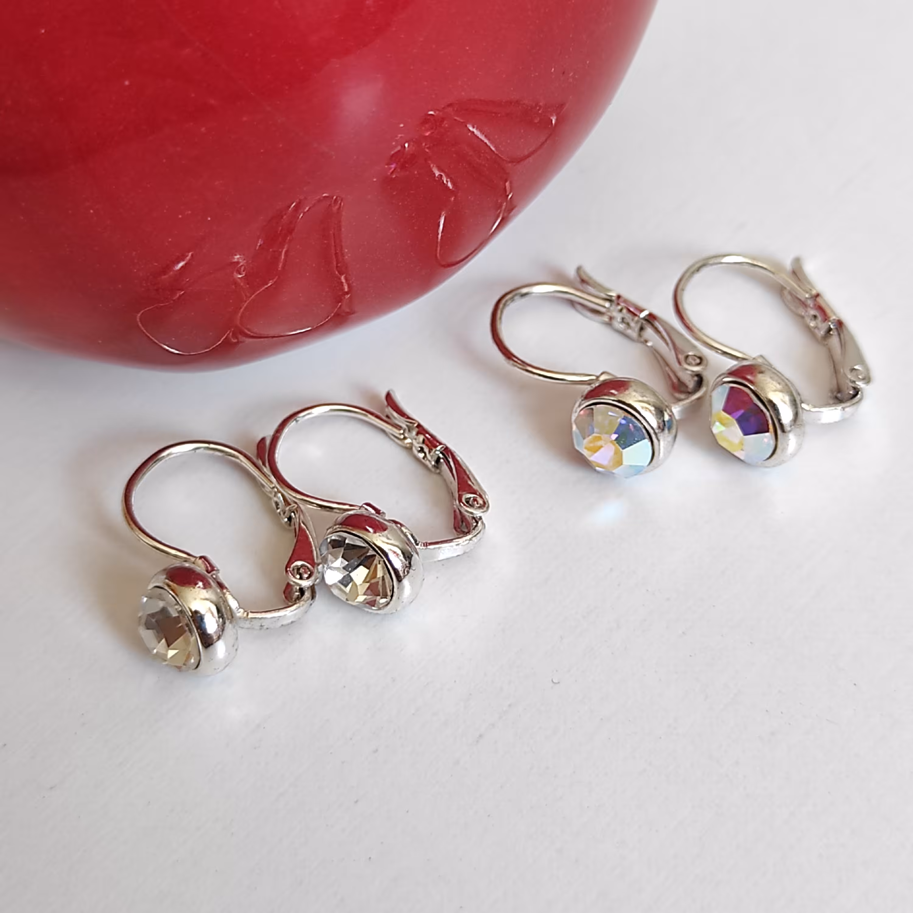 گوشواره نگین سوارسکی هفت رنگ، 