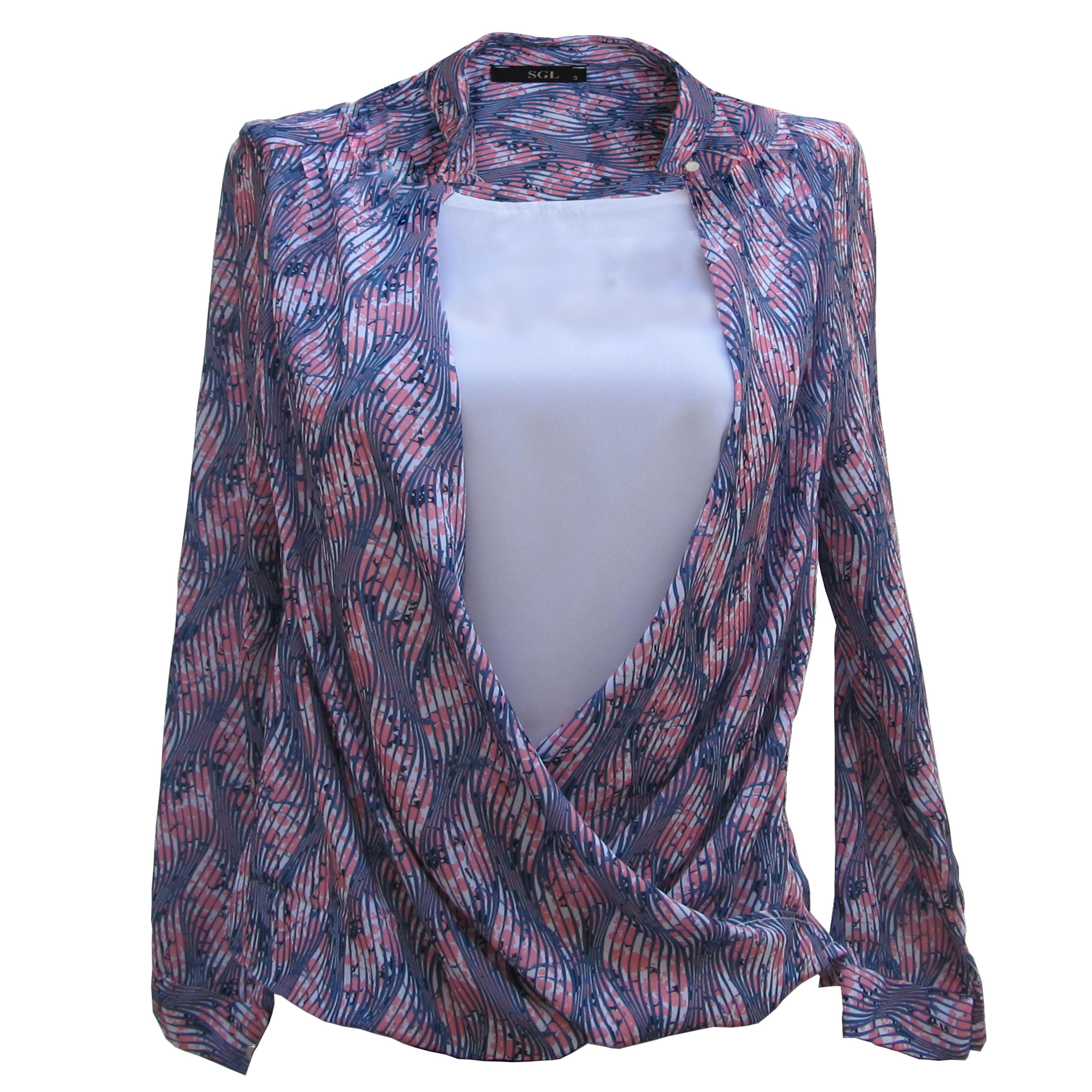 شومیز چپ و راستی راه راه کد 207