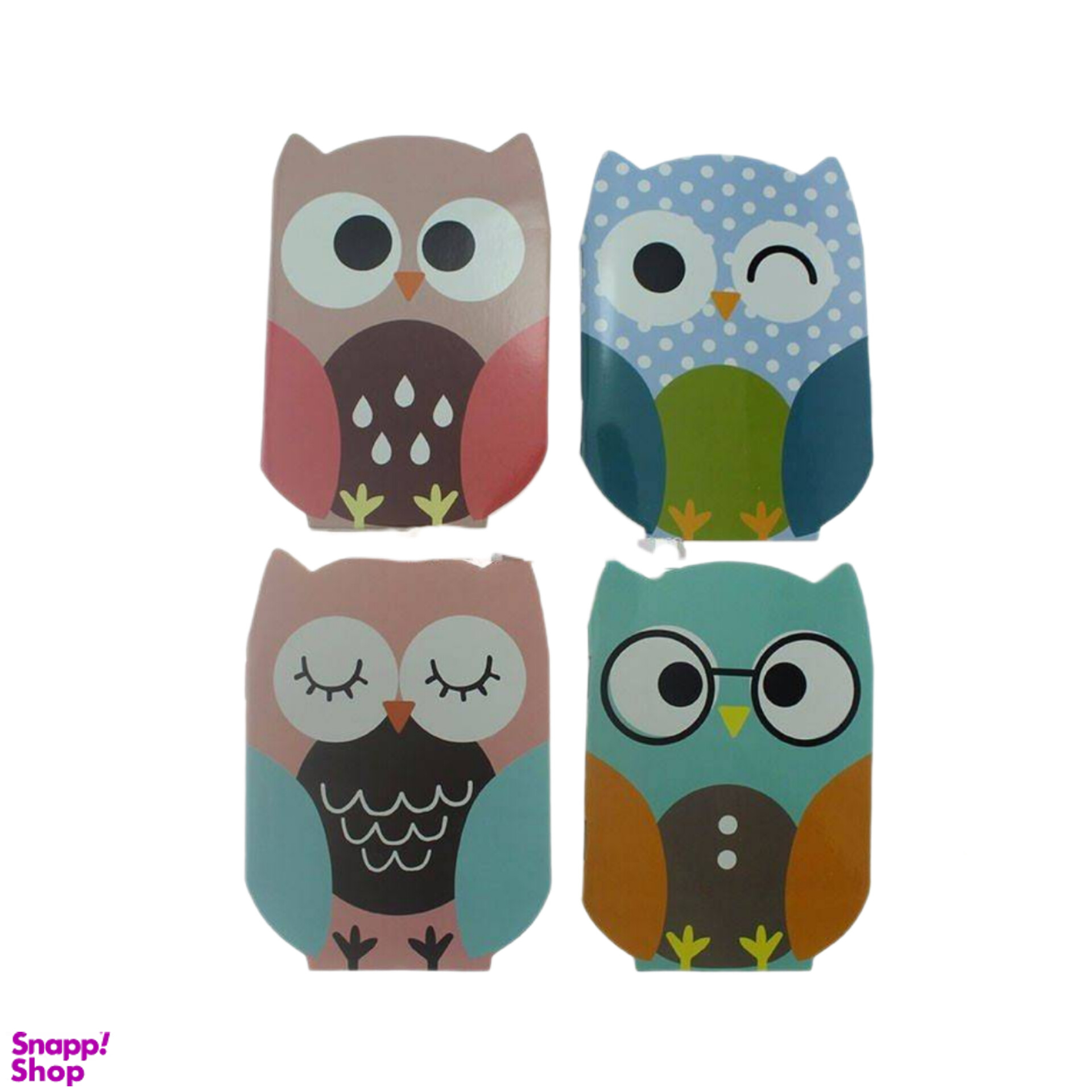 دفتر یادداشت 20 برگ آیلار طرح جغد کد 55 مجموعه 4 عددی